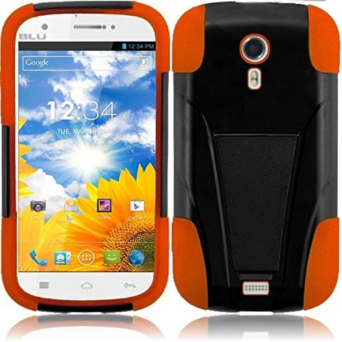 HRW T-Stand Case compatible with Blu Studio 5.0 ,Black/Orange