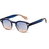 ADE WU Retro Round Sunglasses for Women Men Vintage Small Circle Frame Tinted Sun Glasses Unisex Stylish 46mm