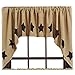 Burlap Natural Swag Black Stencil Stars Set of 2-36x36x16