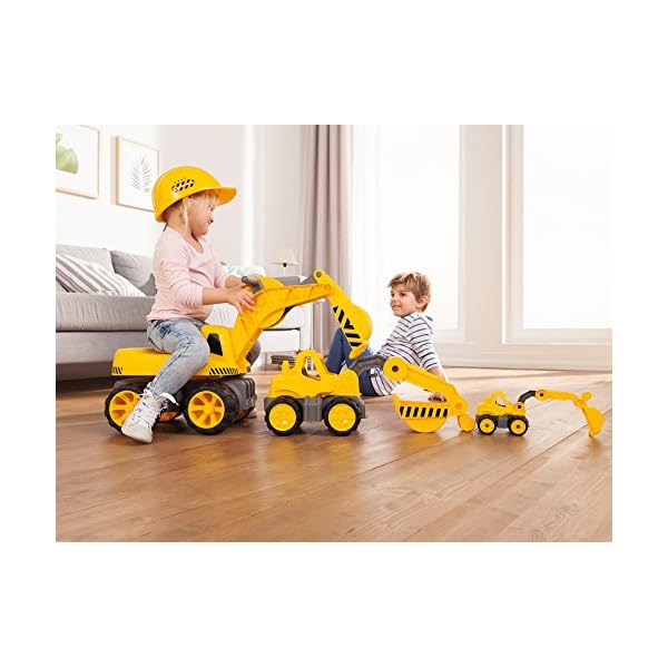 BIG - Power-Worker Maxi-Digger - Kinderfahrzeug, geeignet als Sandspielzeug und für das Kinderzimmer, Baggerfahrzeug zum Sitzen bis 50 kg, für Kinder ab 3 Jahren, Gelb – Bild 7