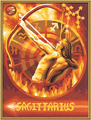 Schipper 609390680 - Malen nach Zahlen - Tierkreiszeichen Schütze, 18 x 24 cm – Bild 3