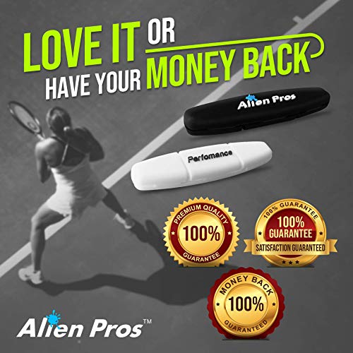 image for Alien Pros Performance Tennis Racket Dampeners (3 Pack, Black) - Perfe