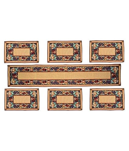Avioni Cotton Table Mats with Runner - Set of 7