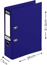 ED Pukka A4 Glossy 2-Ring Lever Arch Files 75mm Spine Navy Pack of 5 view 3