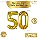 Gold Number 50th Birthday Balloons Set - 40 Inch | Gold Number 50 with Gold Confetti Balloons for 50 Anniversary Decorations | 50th Birthday Party Decorations | 50 Wedding Anniversary Decorations
