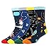 HAPPYPOP Space Gifts Astronomy Gifts for Men Teens - Astronaut Gifts for Space Enthusiasts, Math Planet Socks, Space Socks 4 Pack