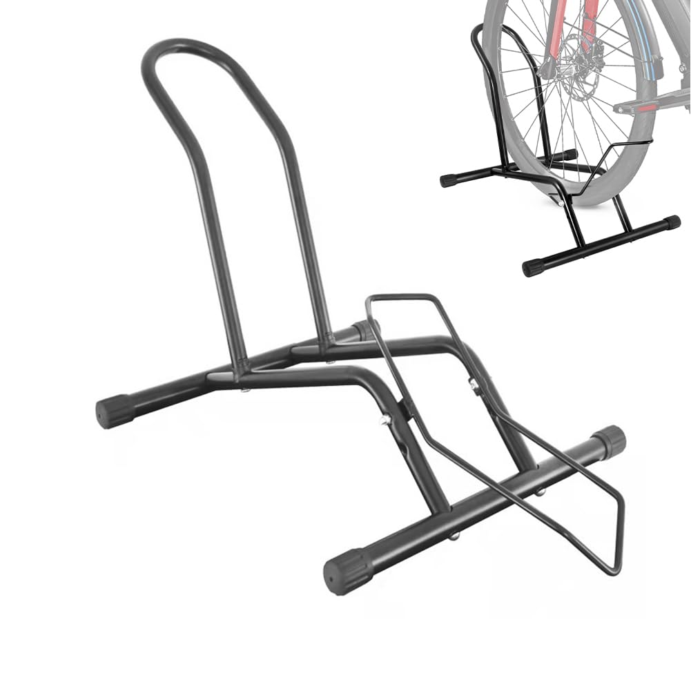 DUNTSEI Bike Stand Stable Bicycle Stand Easy Parking Bike Floor Stand,Indoor Cycle Stand Portable and Space Saving Fit 16"-29" Bikes MAX Tyre Width3.35