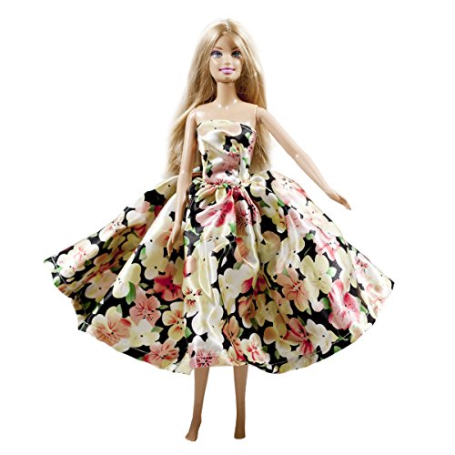 Peregrine spring floral prom dress for barbie doll