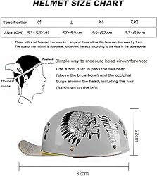 LBZHBHE Half Shell Skull Cap Helmet, Retro Baseball
