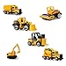 Vankcp Sand Toys Set, 6 Pcs Mini Construction Vehicles Sandbox Toys, Forklift Bulldozer Cement Car Excavator Dump Truck Tanker Engineering Car Toy Playset for Kids Over 3 Years Old
