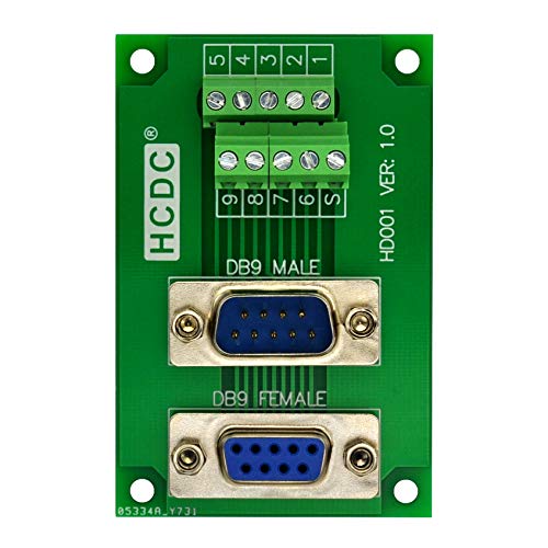 D-SUB Male-Female Breakout Board Terminal Block Interface Module (DB9 ...
