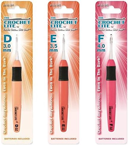 Cornerstone Crochet Lite Crochet Hooks Set of 3 Sizes D E F