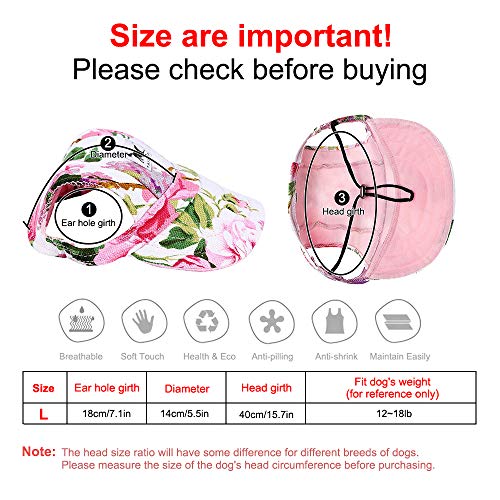 Happy Hours - Dog Pet Cat Canvas Oxford Fabric Hat Sports Baseball Cap Ear Holes Sunhat with Adjustable Neck Elastic Leather Rope Strap (Camouflage, Size L)