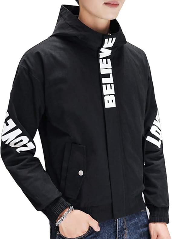 Amazon 春服 メンズ ジャケット メンズ ブルゾン スポーツミックス スリム 春コート 韓国 トップ 服 上着 おしゃれ 長袖 無地 フード付 シンプル ビジネス 学生 カジュアル メンズファッション 多色 M 4xl コート ジャケット 通販