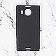Shantime Microsoft Lumia 950 XL Case, Scratch Resistant Soft TPU Back Cover Shockproof Silicone Gel Rubber Bumper Anti-Fingerprints Full-Body Protective Case Cover for Microsoft Lumia 950 XL (Black)