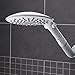 Waterpik Flexible Arm Rainfall FlexNeck Shower Head with 7.5 Inch Large Shower Face, Adjustable Height with Easy DIY Installation, 2.5 GPM White, CF-201