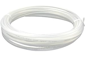 Beduan 6 mm OD Pneumatic Air Line Tubing Nylon Air Hose for Fluid Transfer or Air Brake System 32.8ft (Clear)