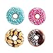 Huayoung Pack of 4 Lovely Doughnut Refrigerator Magnets Decorative Resin Refrigerator Magnets (4)