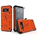 ZIZO Bolt Series Samsung Galaxy S8 Case Military Grade Drop Tested with Tempered Glass Screen Protector, Holster Orange Black