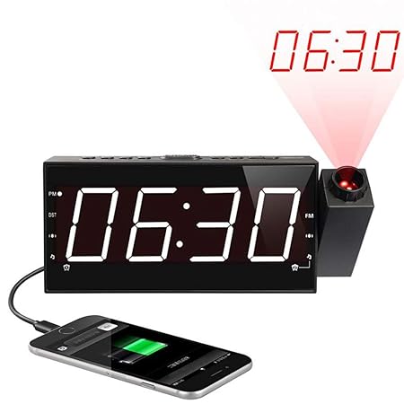 Radio reloj despertador digital, Reloj de proyección multifunción ...