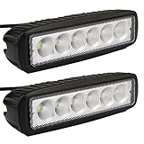 Led Light Bar, Senlips 2 x 18W Flood Light Led Lights Fog Light Offroad Light Bar IP 67 Waterproof for Off-road Vehicle, ATV, SUV, UTV, 4WD, Jeep, Boat- Black
