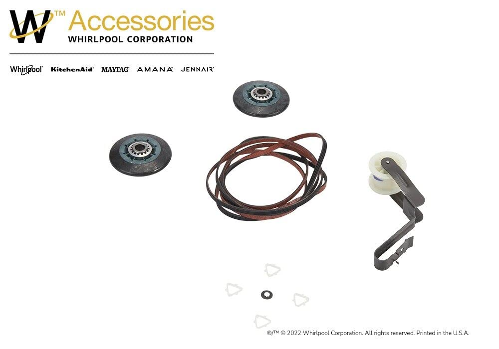 Whirlpool 4392065RC Maintenance Kit for Dryers – Replaces 8237, 279435, 279436, 279708, 279709, 279860, 8238, 8106, 279948, 80046, 4392065RC, 2014, 26000279435, 26000279436, 279708MS, 279709MS 29-Inch