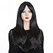 DAOTS Wig Long Heat Resistant Big Wavy Hair Women Cosplay Wig (black)
