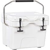 Goplus 16 Quart Cooler, 24-Can Capacity Ice Chest with 2 Cup Holders, 3-5 Days Ice Retention, Portable Insulated Ice Box for Camping, Fishing Outdoor Activities