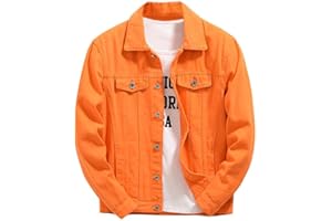 GINZOUS Men's Jean Fancy Color Denim Jacket
