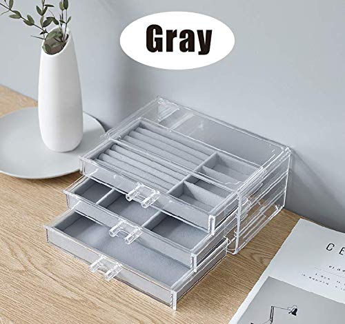 Clear-Acrylic-Jewelry-Box-With-3-DrawersVelvet-Jewellery-Organizer-for-women-Earring-Holder-Rings-Case-Necklaces-Bracelets-Accessory-Holder-Organizer-For-Vanity-DresserBy-Cq-acrylic