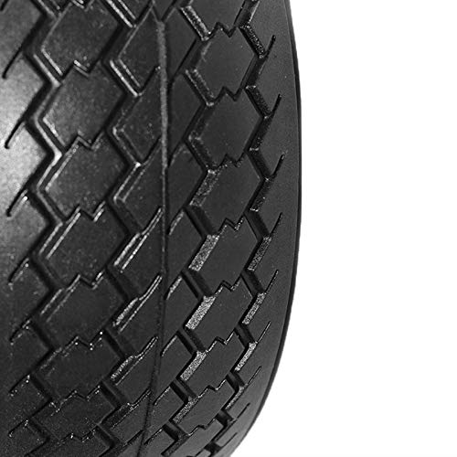 BAIVE BW 4.10/3.50-4" Solid Wheelbarrow Tire Non-Slip Flat Free Wheel with 2.25" Offset Hub, 5/8" Bearings - Thumbnail 5