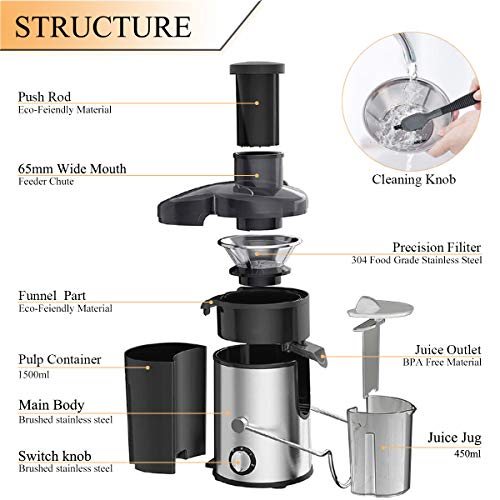 5 Machines+Centrifugal+Vegetable+Stainless+Extractor