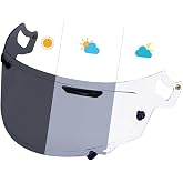 PSLER Photochromic Shatterproof Helmet Visor for Regent X Corsair-X | Impact-Resistant ,UV400 Protection, Motorcycle Tinted Face Shield Replacement for Regent X Corsair-X Quantum-X Signet-X