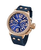 TW Steel CS63 Men's Canteen Leather Blue Dial Blue Strap Chronograph Watch
