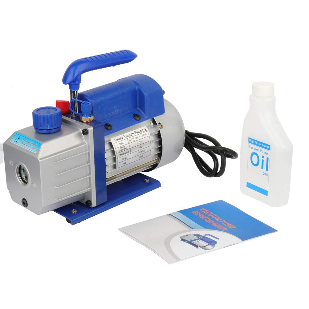 4 CFM Rotary Vane Economy Vacuum Pump 1/3HP A/C Vacuum Pump Air Operated Vacuum Pump Air