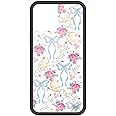 Wildflower Cases - Lovey Dovey Case, Compatible with Apple iPhone 12 Pro Max | Pink, White, Floral, Doves, Trendy, Cute - Protective Black Bumper, 4ft Drop Test Certified, Women Owned Small Business