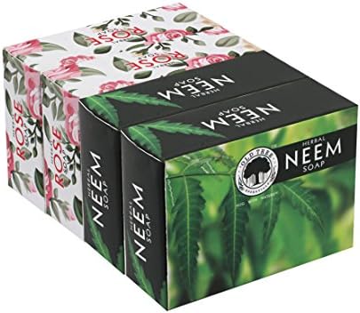 Herbal Soap Neem and Rose Combo (Pack Of 4, 120 gm each)