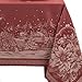 Benson Mills Engineered Jacquard Heavyweight Fabric Table Cloth, Holiday, Winter, and Christmas Tablecloth (Christmas Story, 60