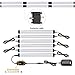 S&G Dimmable LED Under Cabinet Light Ultra Thin Under Counter Lighting 6pcs Puck Lights for Closet, 24W 1800 Lumens with UL-Listed Power Adapter