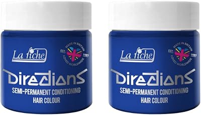 2x La Riche Directions Atlantic Blue Semi-Permanent Hair Color 100ml Tubs
