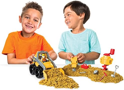 Kinetic Rock - 3-in-1 Loader with Construction Tools and Gold Kinetic Rock, for Ages 3 and Up