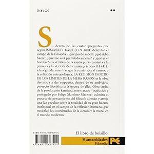 La religion dentro de los limites de la  mera razon (Humanidades/ Humanities) (Spanish Edition)