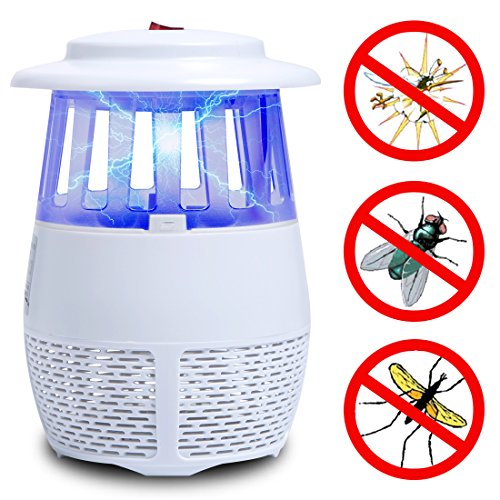 Home Insect Zappers Electric Bug Zapper Home Pest Control Traps Home Pest Repellents LED Bug Zapper Fly Trap Flying Insect Killer Mosquito Killer Pest Repellents Bug Zappers Mosquito Dispeller (White)