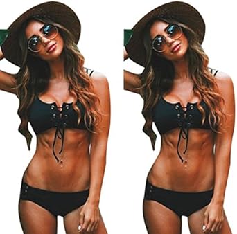 Amazon Lutents レディース ビキニ セクシー 2点セット 水着 美胸