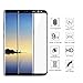 BONUM Galaxy Note 8 Screen Protector,Full Coverage Anti-Scratch, Anti-Fingerprint, Easy to Install Curved Tempered Glass Screen Protector (Black)
