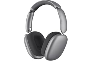 Wentronic Y02 Active Noise Cancelling Headphones,60H Battery,5 EQ Music Modes,Hi-Res Audio,Deep Bass,Foldable Wireless Over Ear Bluetooth 5.4 Headset,Breathable Leather Earpads (Grey)