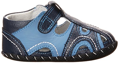pediped Brody Originals Fisherman Sandal (Infant/Toddler),Navy/Light Blue,X-Small (0-6 months)