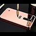 TabPow LG K7 Case, Improved Mirror Reflection, Scratch-Resistant Bling Luxury Slim TPU PC Case Cover for LG K7 - Rose Gold