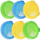 Plastic Sprouting Lids For Wide Mouth Mason Jars, BPA Free Plastic Been Screen-Grow Bean Sprouts, Alfalfa, Broccoli, Salad Sprouts etc, Easy Rinse & Drain, Maximum Air Flow-6 PACK