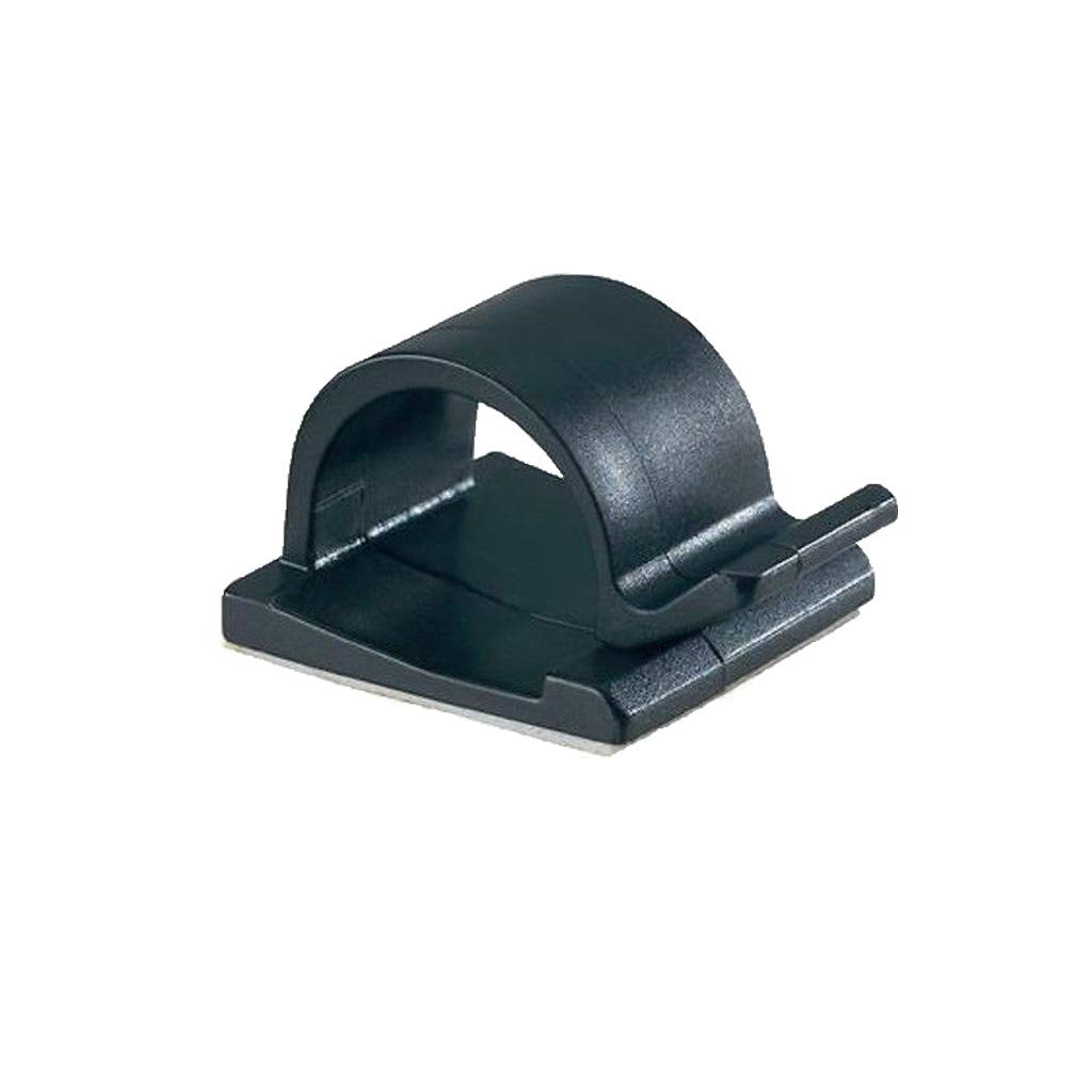 KafTon Nylon Cable Clip 16mm x 16mm Hole:6.3mm Black - (Pack of 100)